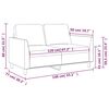 vidaXL 2-seater Sofa Grey 75% Polyvinyl Chloride, 20% Polyester, 5% Cotton