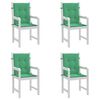 vidaXL Lowback Chair Cushion Set of 4 Green Oxford fabric (100% polyester)