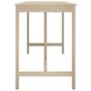vidaXL Bar Table Natural Wood Solid pinewood Standard Bar Table Size