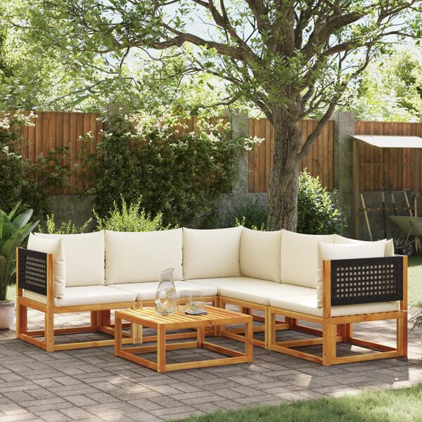 vidaXL Garden Sofa Set Black