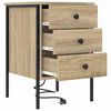 vidaXL Bedside Cabinet with Drawer Sonoma Oak 16.54 x 16.14 x 24.02 in