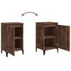 vidaXL Bedside Cabinet Set of 2 Smoked Oak Engineered wood, Metal Small