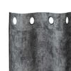 vidaXL Curtain with Curtains 2 pcs Gray 55.1" x 55.1" Velvet