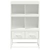 vidaXL Highboard White Cold-rolled steel 27.0 x 15.4 x 43.9 in Highboard
