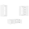 vidaXL TV Wall Unit White Engineered Wood Large Wall Mounting
