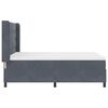 vidaXL LED Box Spring Bed with Mattress Dark gray 55.1" x 78.7" Velvet