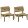 vidaXL Garden Chair Set of 2 Natural Wood Pine Wood Standard Durable