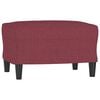 vidaXL Sofa Chair With Footstool Wine Red