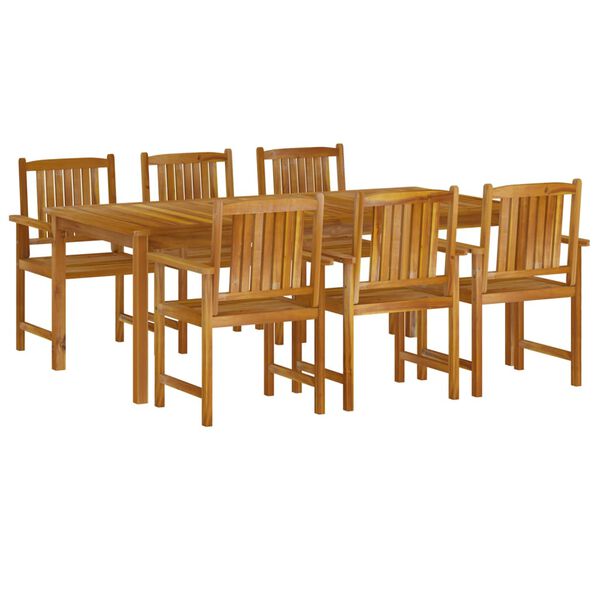 vidaXL Garden Dining Set Natural Wood Solid Acacia Wood with an Oil Finish