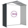 vidaXL Garden Shed Anthracite Galvanized Steel Large Garden Shed