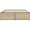 vidaXL Bed Frame Sonoma oak Engineered wood King Modern Bed Frame