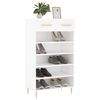 vidaXL Shoe Cabinet White Engineered wood and iron Medium Shoe Cabinet