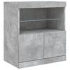 vidaXL Sideboard Concrete grey Engineered wood, glass Medium Sideboard