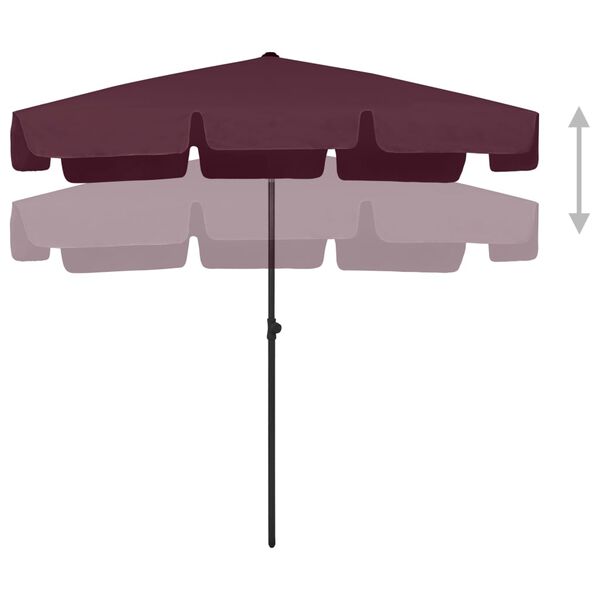 vidaXL Beach Parasol Bordeaux red Polyester