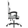 vidaXL Gaming Chair White and Black Faux leather, metal, plywood, foam