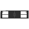 vidaXL Wall Shelf High gloss black Engineered wood Standard