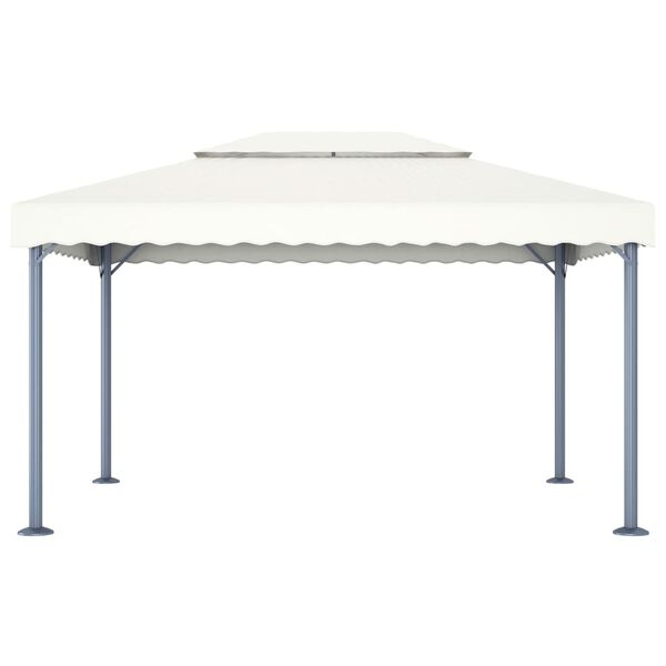 vidaXL Gazebo Cream Aluminum, Steel, Oxford fabric 157.5x118.1 in
