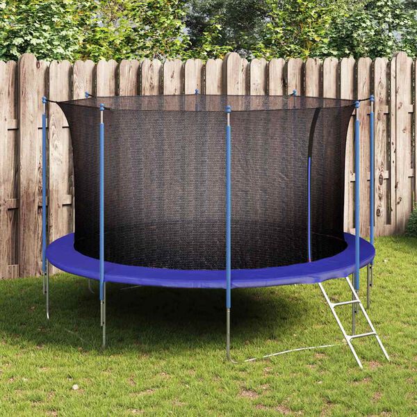 vidaXL Safety Net Black Polyethylene Fits 12 ft trampolines with 8 poles