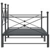 vidaXL Daybed With Trundle Black Steel Twin