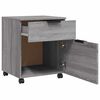 vidaXL File Cabinet Gray Sonoma Engineered Wood Standard Smooth Sliding