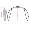 vidaXL Family Tent with Porch 6-Person Gray and Orange Waterproof