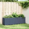 vidaXL Garden Planter Blue Grey Polypropylene Large Modular