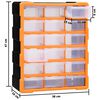 vidaXL Multi-drawer Organizer with 18 Middle Drawers 15"x6.3"x18.5"