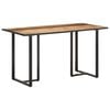 vidaXL Dining Table Rough Mango Wood Rough mango wood and powder-coated iron