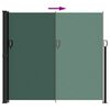 vidaXL Retractable Side Awning Dark Green