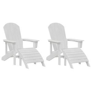 vidaXL Garden Lounge Furniture 2 pcs White 74 x 82 x 90cm Plastic