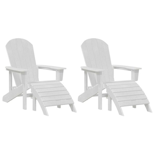 vidaXL Garden Lounge Furniture 2 pcs White 74 x 82 x 90cm Plastic