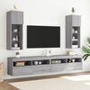 vidaXL TV Stands with LED Lights 2 pcs Gray Sonoma 12"x11.8"x35.4"