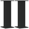 vidaXL Plant Stands 2 pcs Black 11.8x11.8x31.5" Engineered Wood