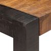 vidaXL Dining Table Natural wood tone and black Solid rough mango wood