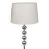 vidaXL Floor Lamp White and Chrome Polyester and Chrome Standard