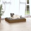 vidaXL Dog Bed Honey brown Solid pine wood Small Durable Dog Bed