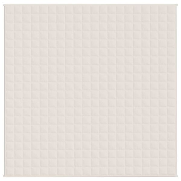 vidaXL Weighted Blanket Light Cream Cotton 78.7 x 78.7 in