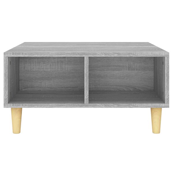 vidaXL Coffee Table Grey sonoma Engineered wood, solid eucalyptus wood