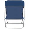 vidaXL Sunlounger Set of 2 Blue Powder-coated steel Standard Foldable