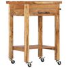 vidaXL Kitchen Trolley 22.8"x22.8"x35" Solid Wood Acacia