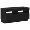 vidaXL TV Cabinet Black Oak 31.50 x 13.78 x 15.75 in Engineered Wood
