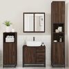 vidaXL Bathroom Furniture Set Brown oak Engineered wood, metal
