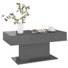 vidaXL Coffee Table High Gloss Grey Engineered Wood Sleek Design