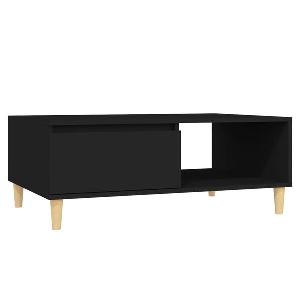 vidaXL Coffee Table Black 35.4x23.6x13.8" Engineered Wood