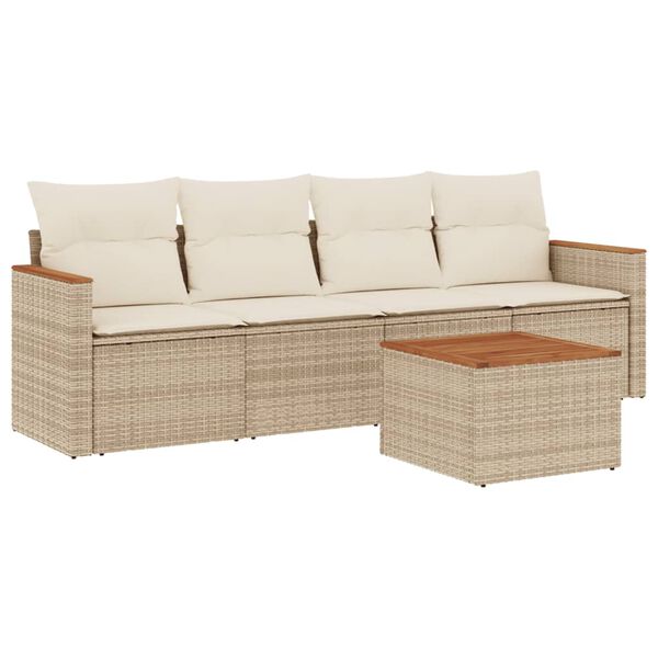 vidaXL Garden Sofa Set Beige
