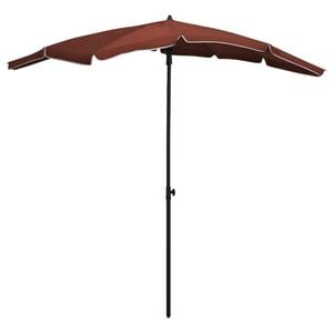 vidaXL Garden Parasol Terracotta Fabric (100% polyester), steel