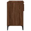 vidaXL Shoe Cabinet Brown Oak Engineered Wood, Metal 27.6 x 14.2 x 23.6 in