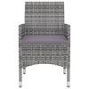 vidaXL Garden Dining Set Grey, Dark Grey, Black