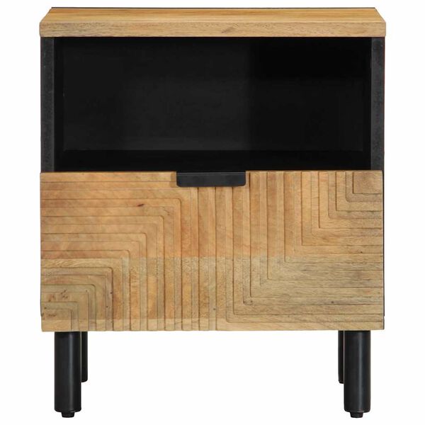 vidaXL Bedside Cabinet Set of 2 Brown Solid Mango Wood Medium