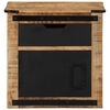 vidaXL Bedside Cabinet Natural Mango Wood Solid Mango Wood Medium